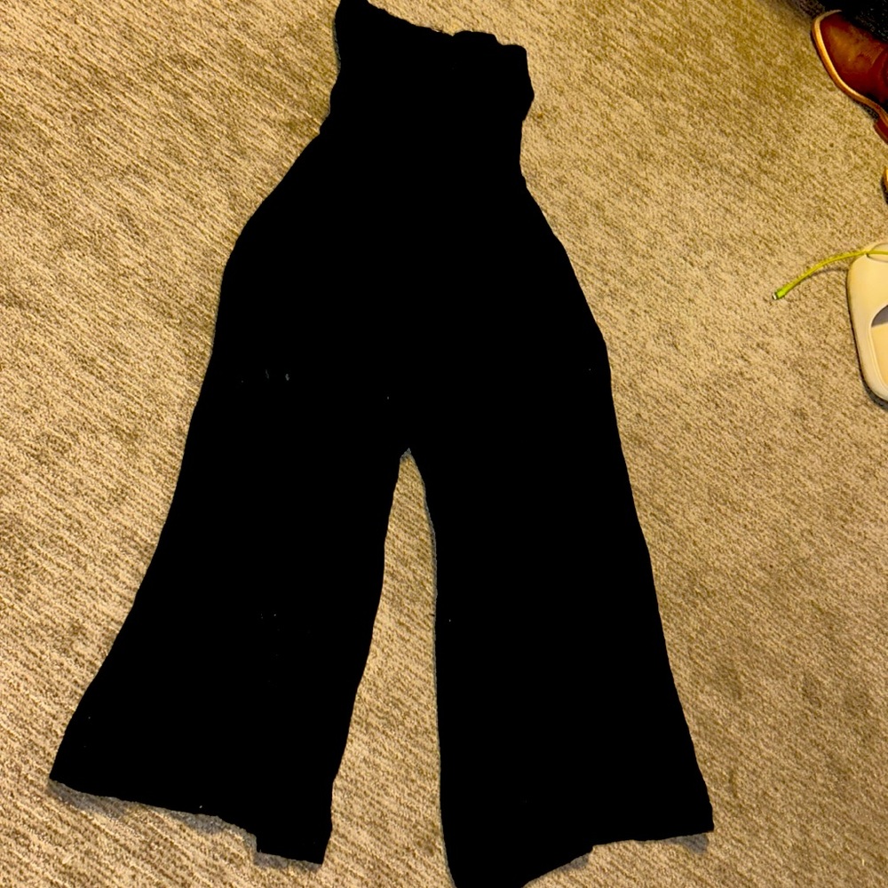 Black Beach Jumpsuit Ankle length